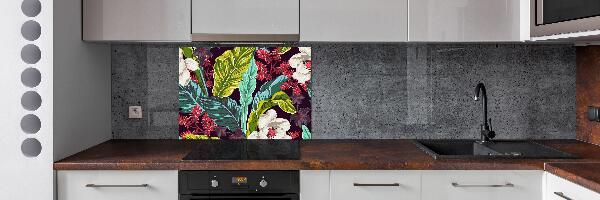 Panel para cocina flores tropicales