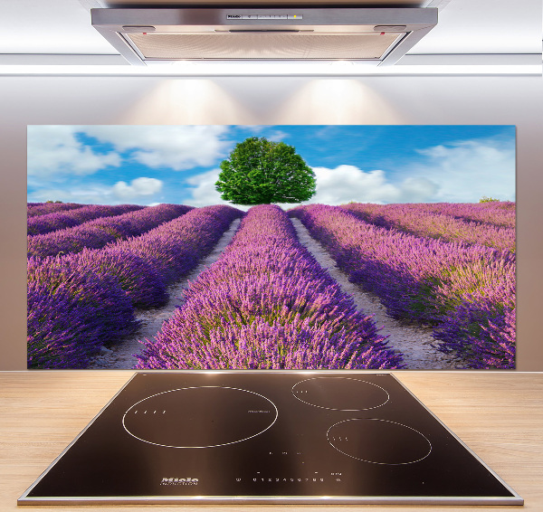 Panel de pared de cocina campo de lavanda