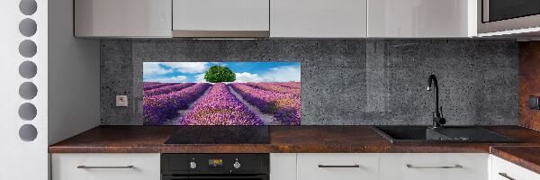 Panel de pared de cocina campo de lavanda