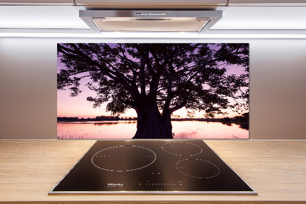 Salpicadero para cocina Árbol y lago