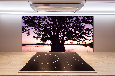 Salpicadero para cocina Árbol y lago