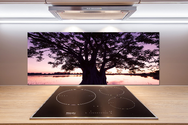 Salpicadero para cocina Árbol y lago