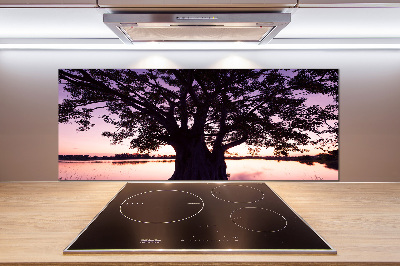 Salpicadero para cocina Árbol y lago