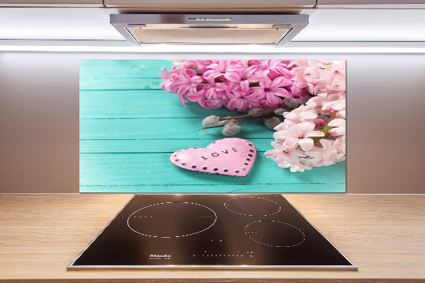 Panel dekor szkło Bez i serce