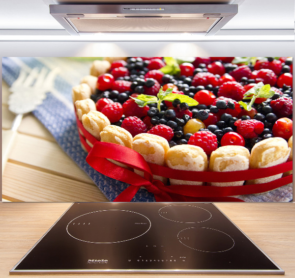 Salpicadero para cocina Pastel de frutos del bosque