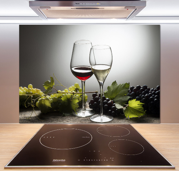 Panel de pared de cocina Vino y uvas