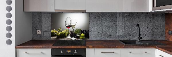 Panel de pared de cocina Vino y uvas