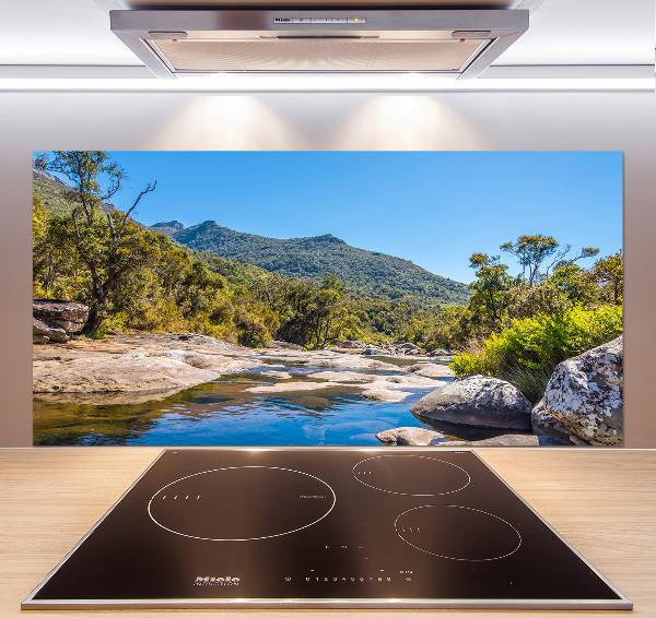 Panel antisalpicaduras Río en el bosque