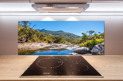 Panel antisalpicaduras Río en el bosque