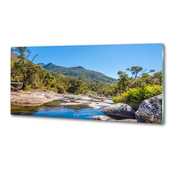 Panel antisalpicaduras Río en el bosque