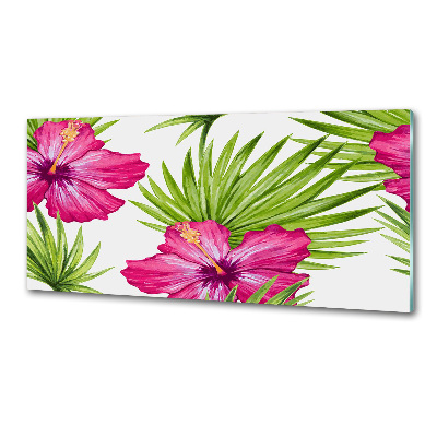 Panel de pared de cocina flores hawaianas
