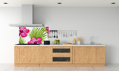 Panel de pared de cocina flores hawaianas