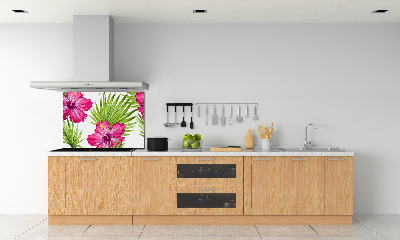 Panel de pared de cocina flores hawaianas