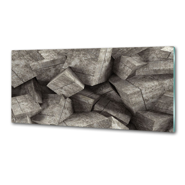 Panel de pared de cocina Cubos de hormigón