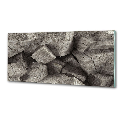 Panel do kuchni Betonowe sześciany