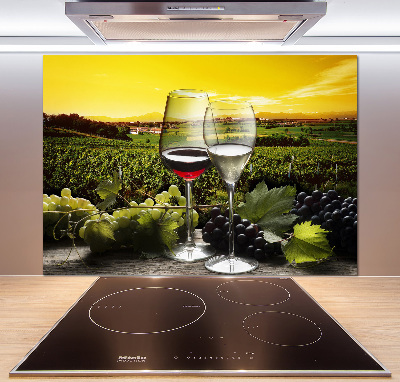 Panel antisalpicaduras Vino y uvas