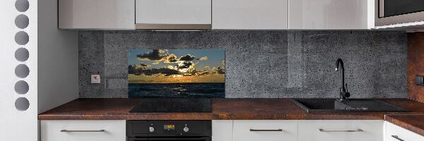 Panel de pared de cocina Puesta de sol sobre el mar