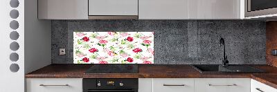 Panel para cocina Peonías rosas