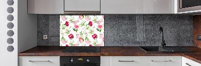 Panel para cocina Peonías rosas