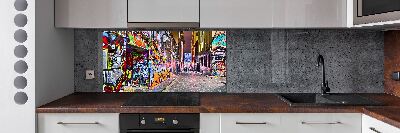 Salpicadero de cocina Grafiti colorido