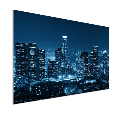 Panel antisalpicaduras Los Ángeles de noche