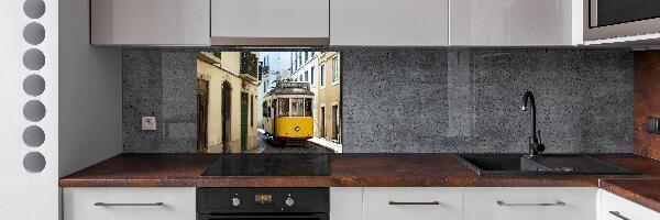 Panel de pared de cocina Tranvía desde Lisboa