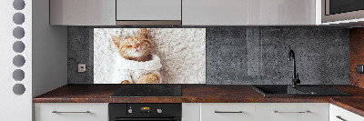 Salpicadero para cocina Gatito con un suéter