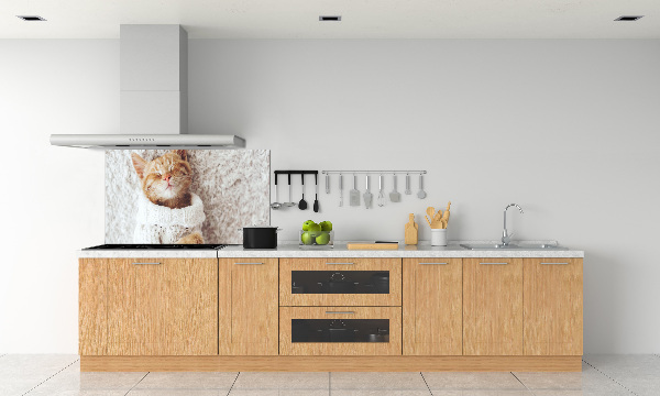Salpicadero para cocina Gatito con un suéter