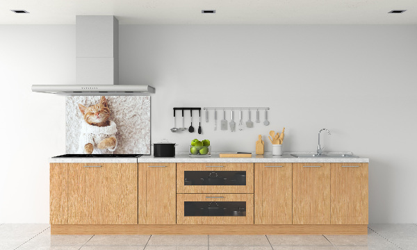 Salpicadero para cocina Gatito con un suéter