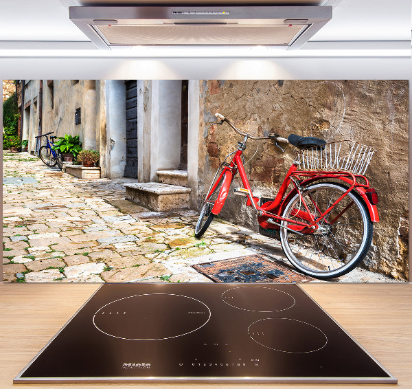 Salpicadero de cocina Bicicleta roja