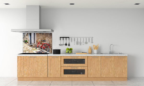 Salpicadero de cocina Bicicleta roja