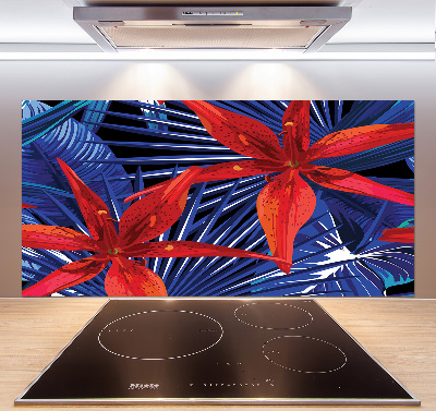 Panel antisalpicaduras flores tropicales