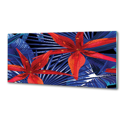 Panel antisalpicaduras flores tropicales