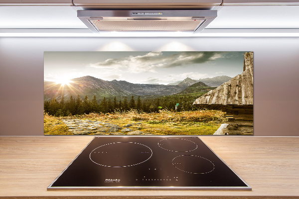 Salpicadero de cocina Casa en las montañas