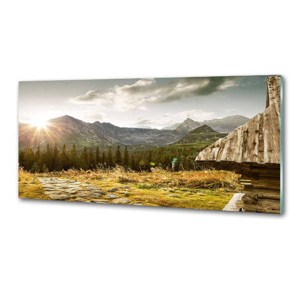 Salpicadero de cocina Casa en las montañas