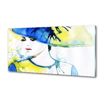 Salpicadero para cocina Mujer con sombrero