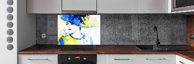 Salpicadero para cocina Mujer con sombrero