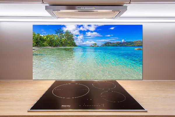 Panel para cocina Playa de Seychelles