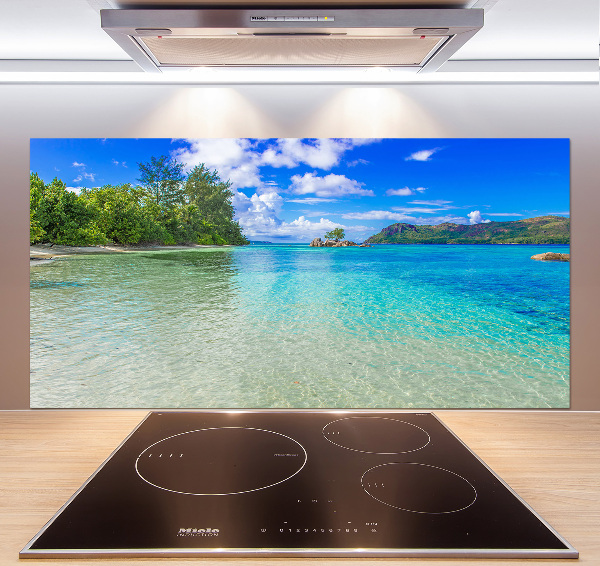 Panel para cocina Playa de Seychelles