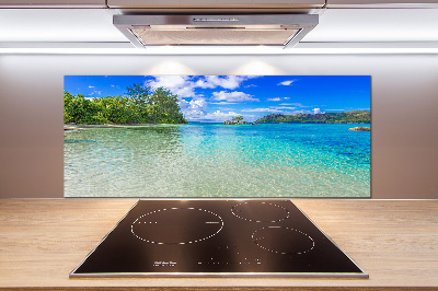 Panel para cocina Playa de Seychelles