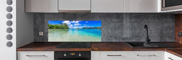 Panel para cocina Playa de Seychelles