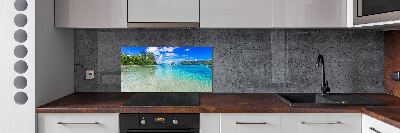 Panel para cocina Playa de Seychelles