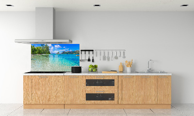 Panel para cocina Playa de Seychelles