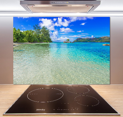 Panel para cocina Playa de Seychelles
