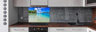 Panel para cocina Playa de Seychelles