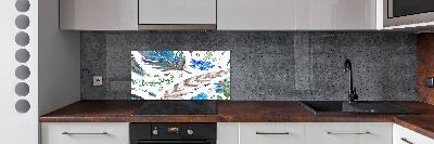 Panel para cocina Plumas y flores