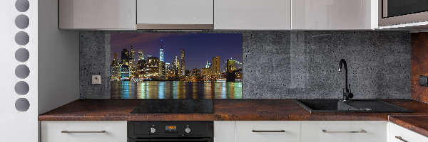 Panel para cocina Manhattan de noche