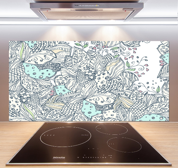 Panel de pared de cocina Patrón floral