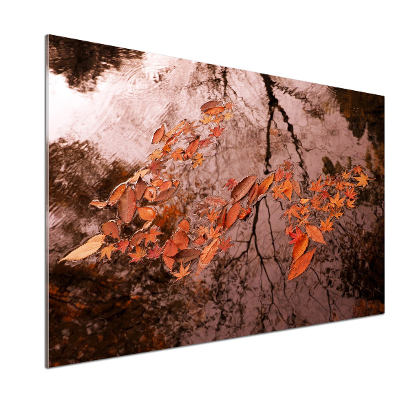 Panel antisalpicaduras Hojas en el agua