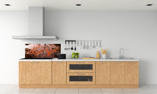 Panel antisalpicaduras Hojas en el agua